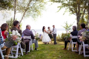 Maine lakeside wedding