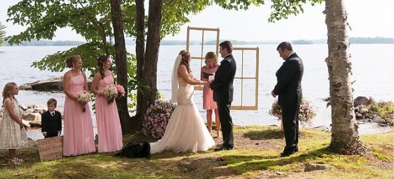 Wedding on Ambajejus Lake